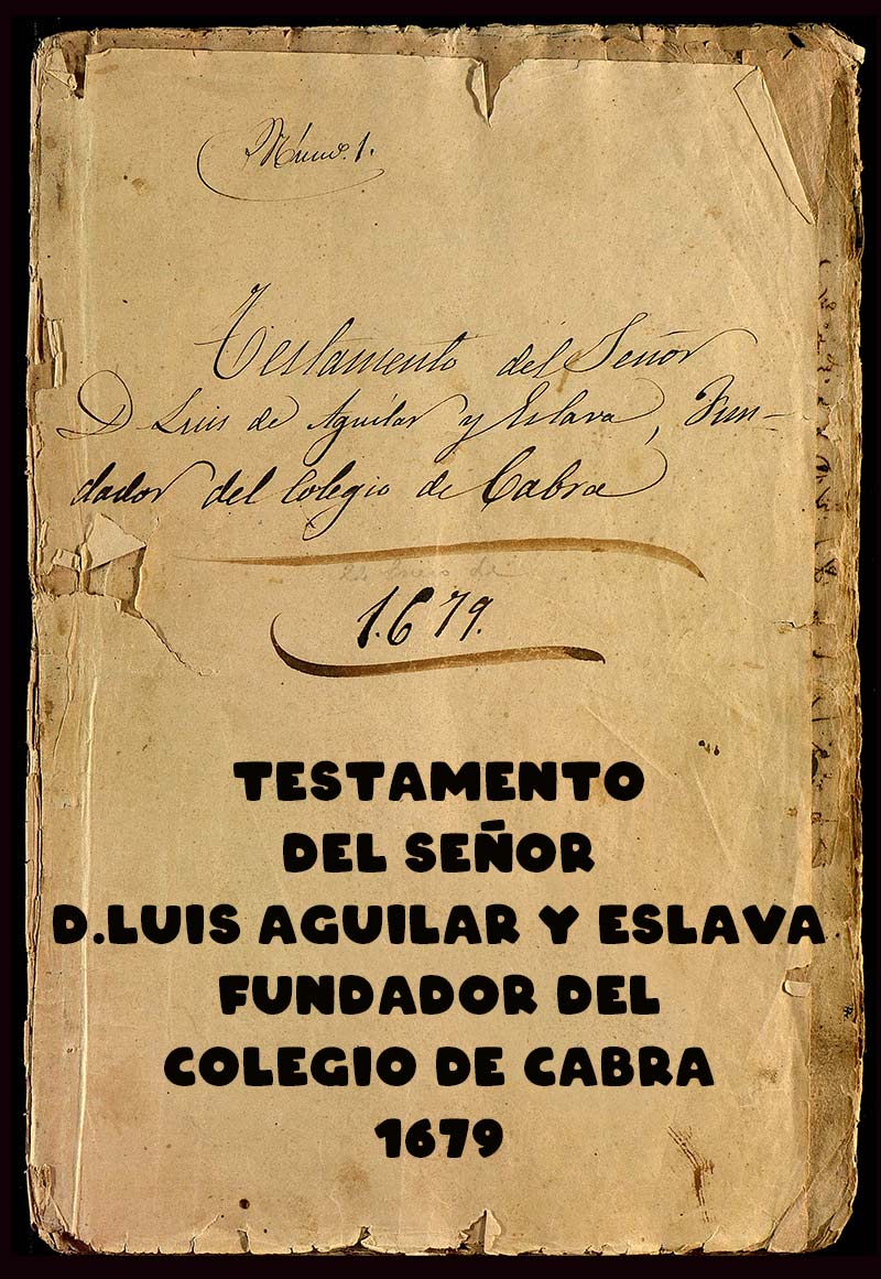 Testamento de don Luis Aguilar y Eslava