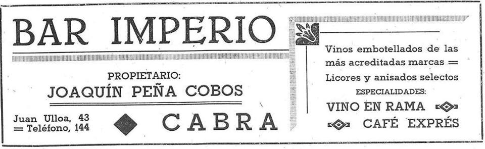 Bares, tabernas, ocio, restaurantes de Cabra Córdoba