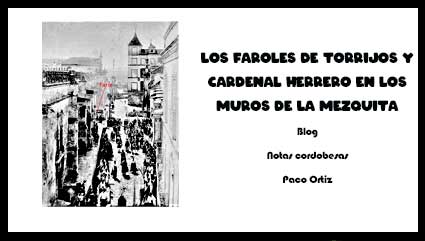 Los faroles de Torrijos y Cardenal Herrero en los muros de la mezquita