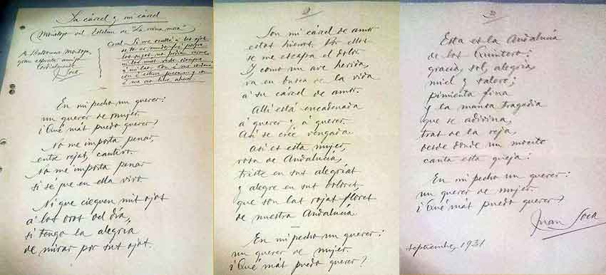 Poesía manuscrita de don Juan Soca