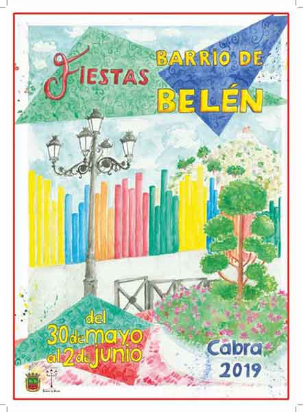 Cartel de las fiesta del barrio de Belén Cabra 2019
