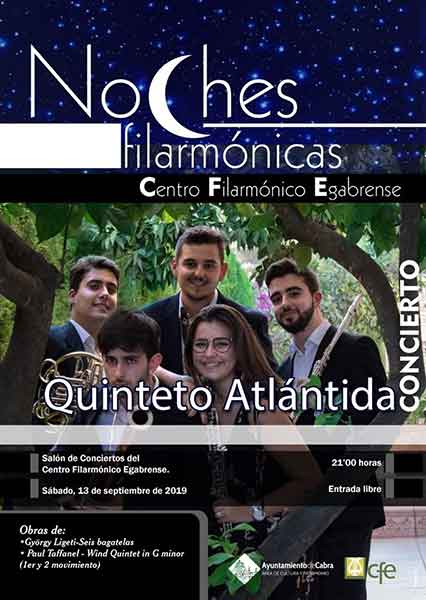 Noches filarmónicas «Concierto quinteto Atlántida