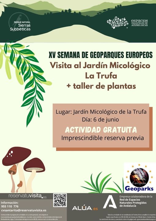 XV Semana de los Geoparques europeos «Visita al jardín micológico La Trufa» 