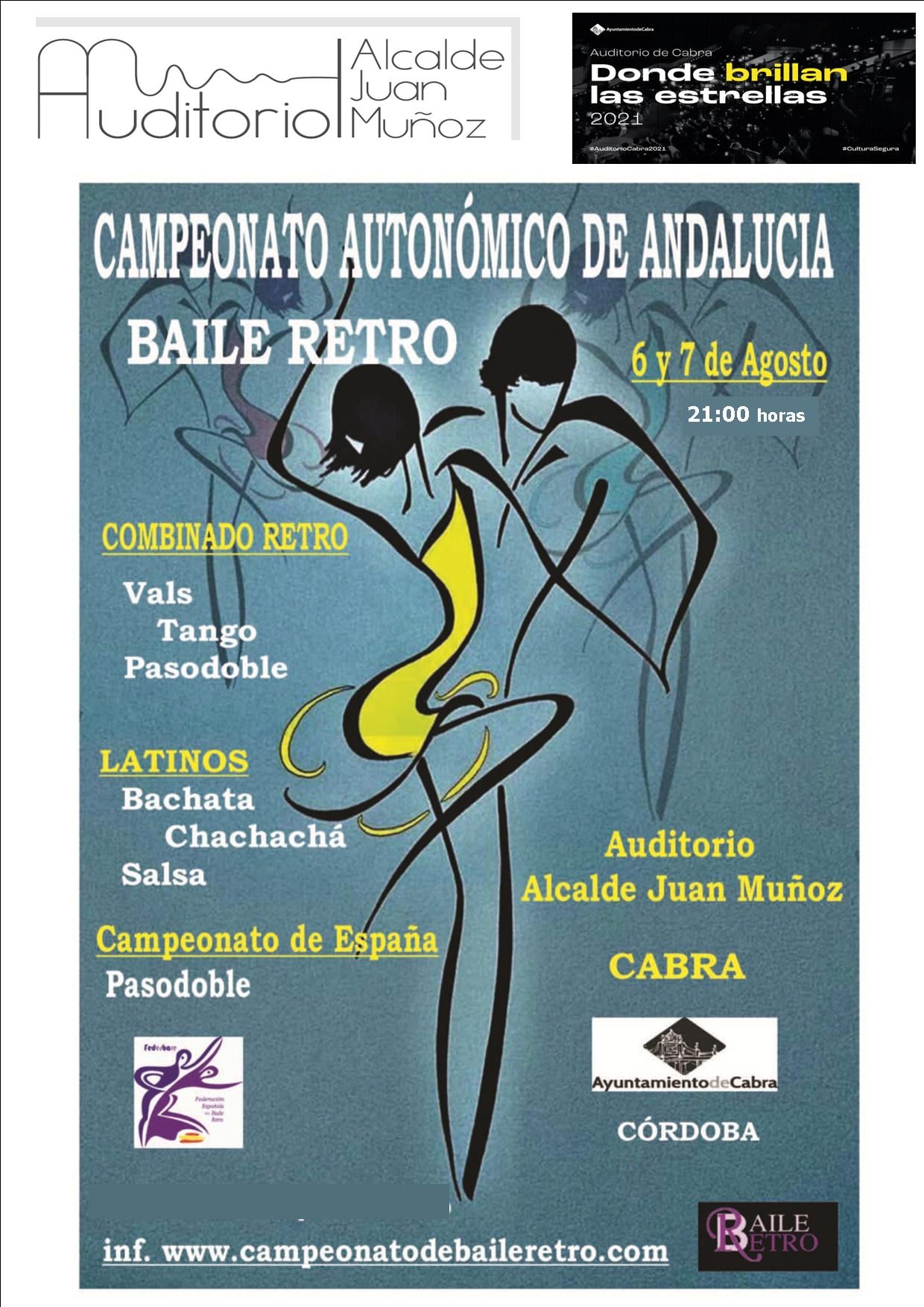 Campeonato autonómico de Andalucía del Baile Retro. Cabra agosto de 2021