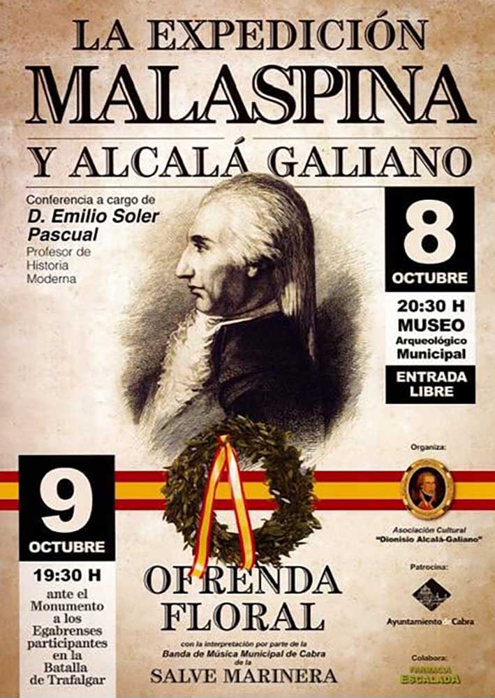 Conferencia «Expedición Malaspina y Alcalá Galiano», Cabra octubre 2021