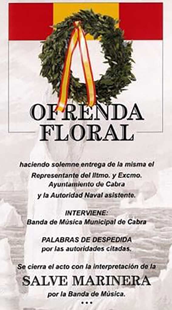 Ofrensa floral en el Monumento de los Egabrenses, Cabra octubre 2021