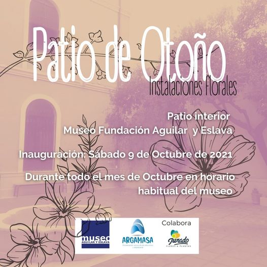 Patio de otoño. Instalaciones florales. Fundación Aguilar y Eslava, Cabra octubre 2021