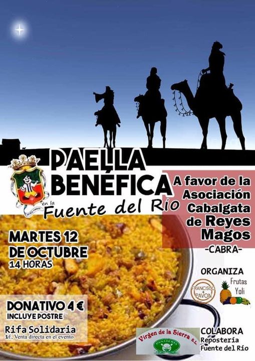 Paella solidaria por Cabalgata de Reyes Magos de Cabra, 12 octubre de 2021»