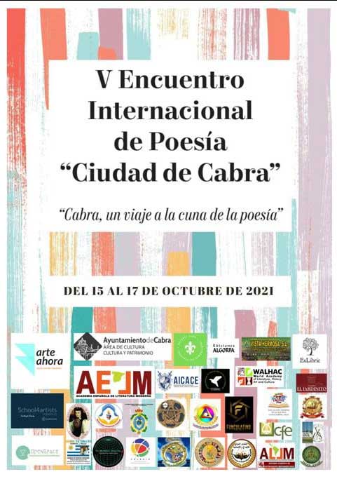 V Encuentro de Poesía ciudad de Cabra», Cabra octubre 2021