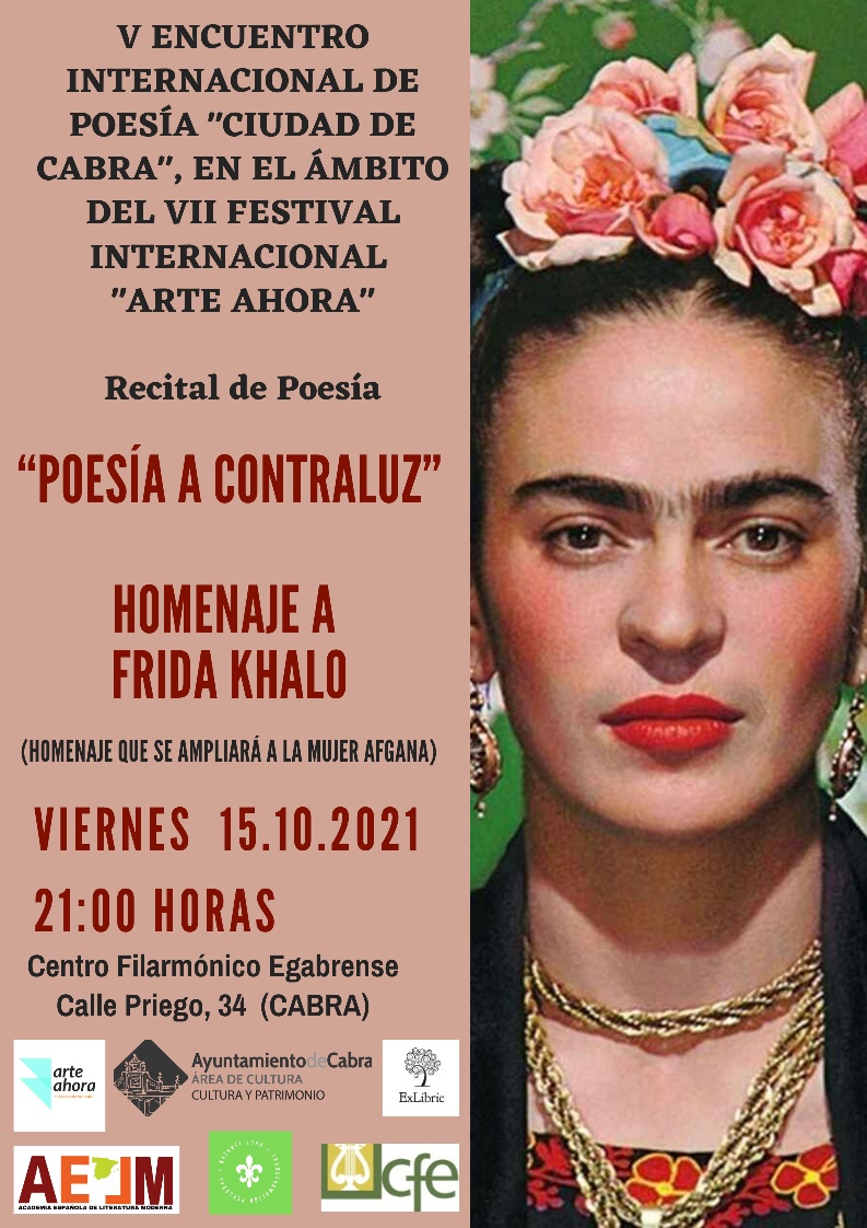 Homenaje a Frida Khalo, V encuento de poesía ciudad de Cabra 2021