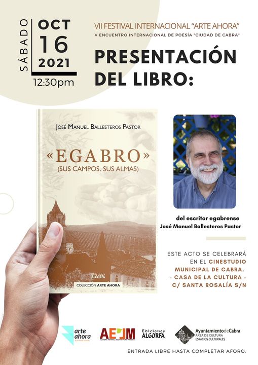 Libro Egabro, sus campos, sus almas, de José Manuel Ballesteros Pastor. Cabra 2021