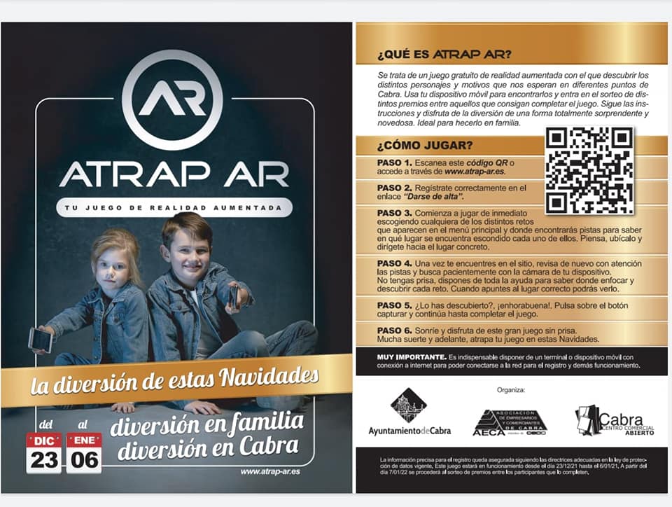 Atrap Ar, juego de realidad aumentada para descubrir personajes y logares de Cabra, diciembre 2021