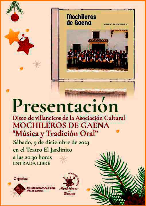 Presentación disco Mochileros de Gaena, Cabra diciembre 2023
