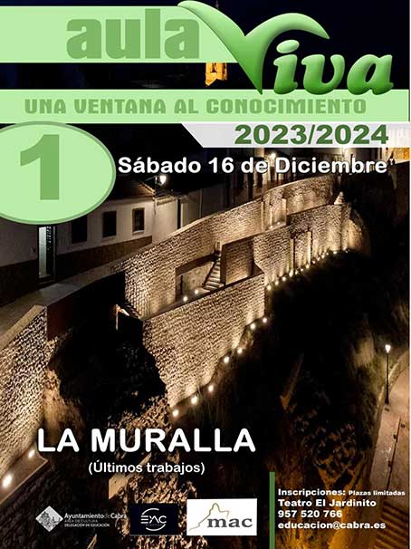 Aula Viva «Actuación y restauración de la muralla de Cabra» de Antonia Lozano, Cabra diciembre 2023