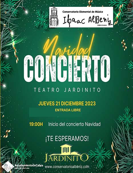  «Concierto de Navidad» Conservatorio elemental de Música, Cabra diciembre 2023