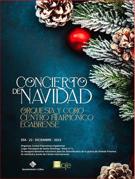  «Concierto de Navidad» Orquesta y Coro del Centro Filarmónico egabrense, Cabra diciembre 2023