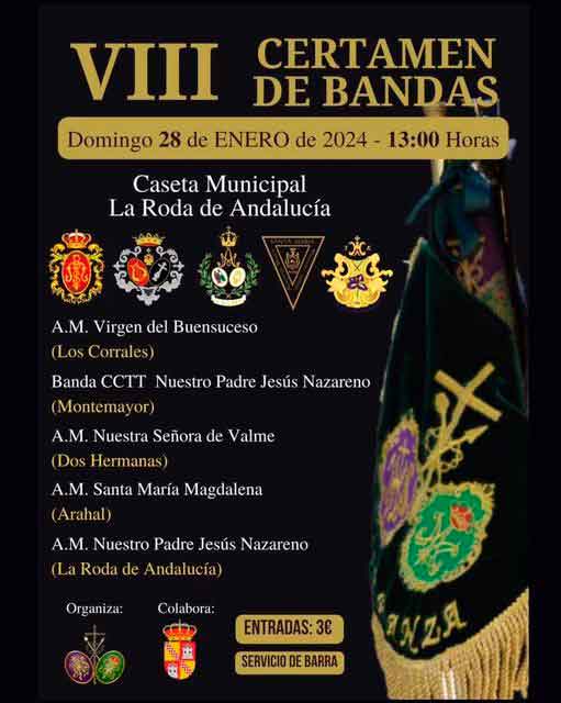  «VIII Certamen de Bandas de música», Cabra enero 2024