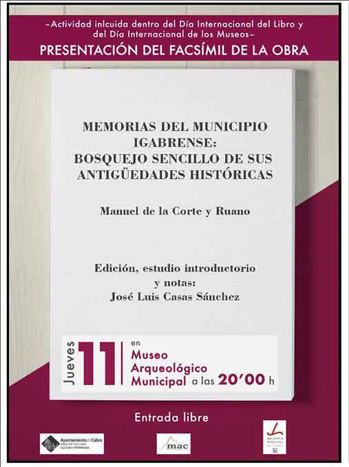 Presentación del facsimil de la obra «Memorias del municipio igrabrense»
