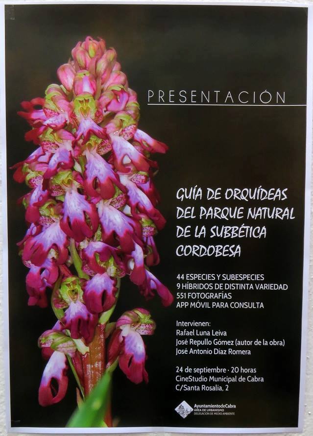 Presentación Guia de orquídeas de la Sierra Subbética cordobesa. 