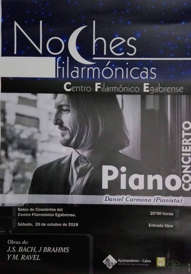 «Noches filarmónicas» actuacion de pianista Daniel Carmono