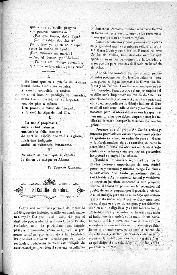 «El Semanario de Cabra». Prensa de Cabra de Córdoba