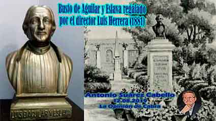 «Busto de Aguilar y Eslava regalado por el director Luis Herrera (1881)» 