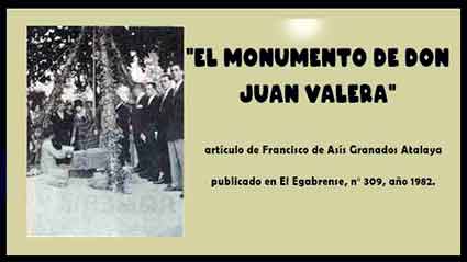 «El monumento de don Juan Valera»