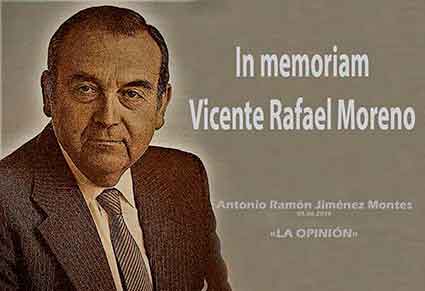 «In memoriam Vicente Rafael Moreno López» artículo de Antonio Ramón Jiménez Montes