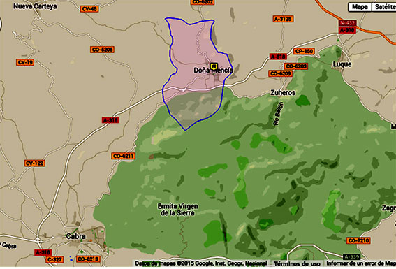 mapa de Doña Mencia