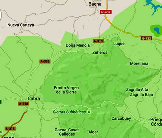 mapa de Zuheros