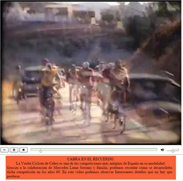 Video de Mercedes Lama Serrano, podemos recordar cómo se desarrollaba la vuelta ciclista en los años 60.